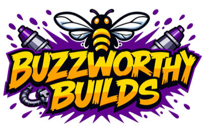 Buzzworthy Builds logo: a hornet above bold lettering